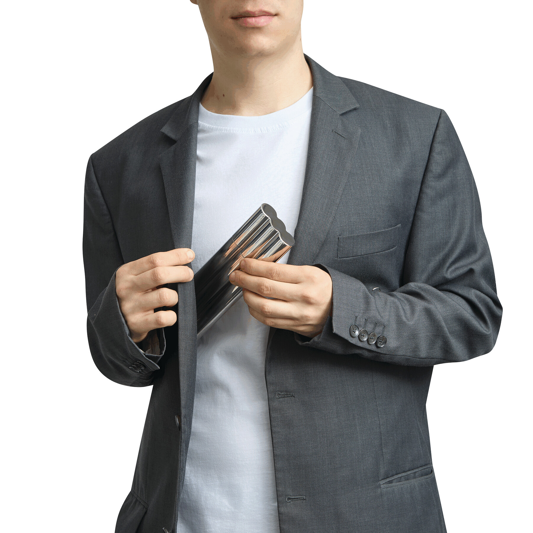 Piersiówka CIGAR STYLE z miejscem na cygara. P106572I 7 Piersiówka CIGAR STYLE z miejscem na cygara. P106572I