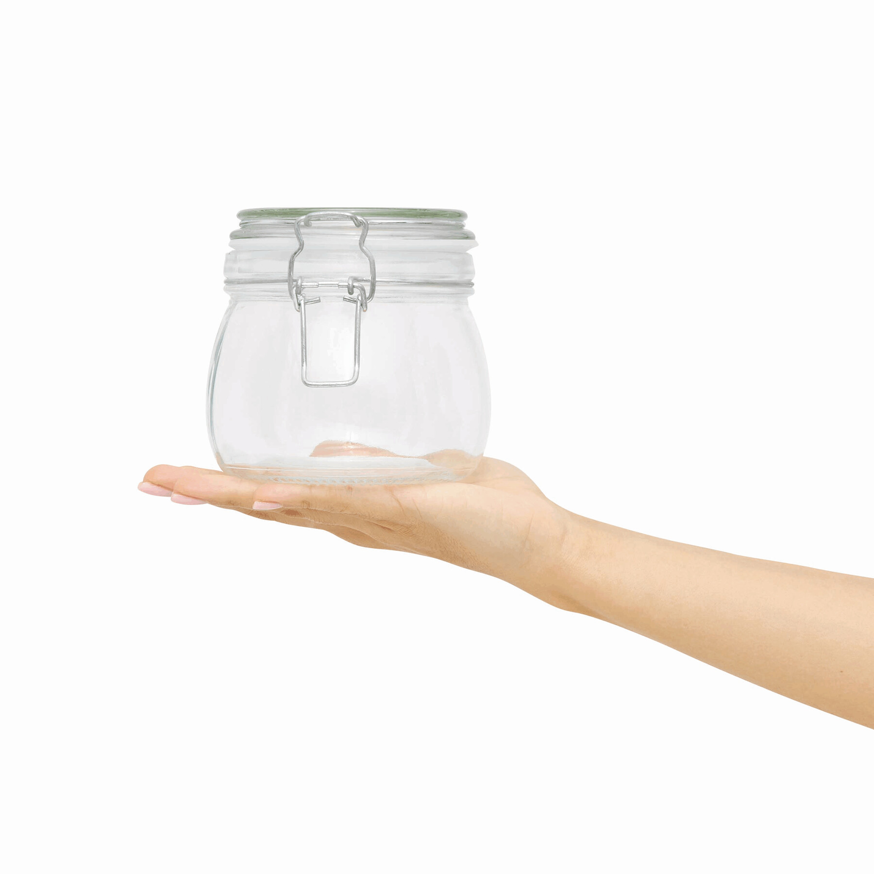 Szklany słoik CLICKY M, pojemność ok. 500 ml. P006403I