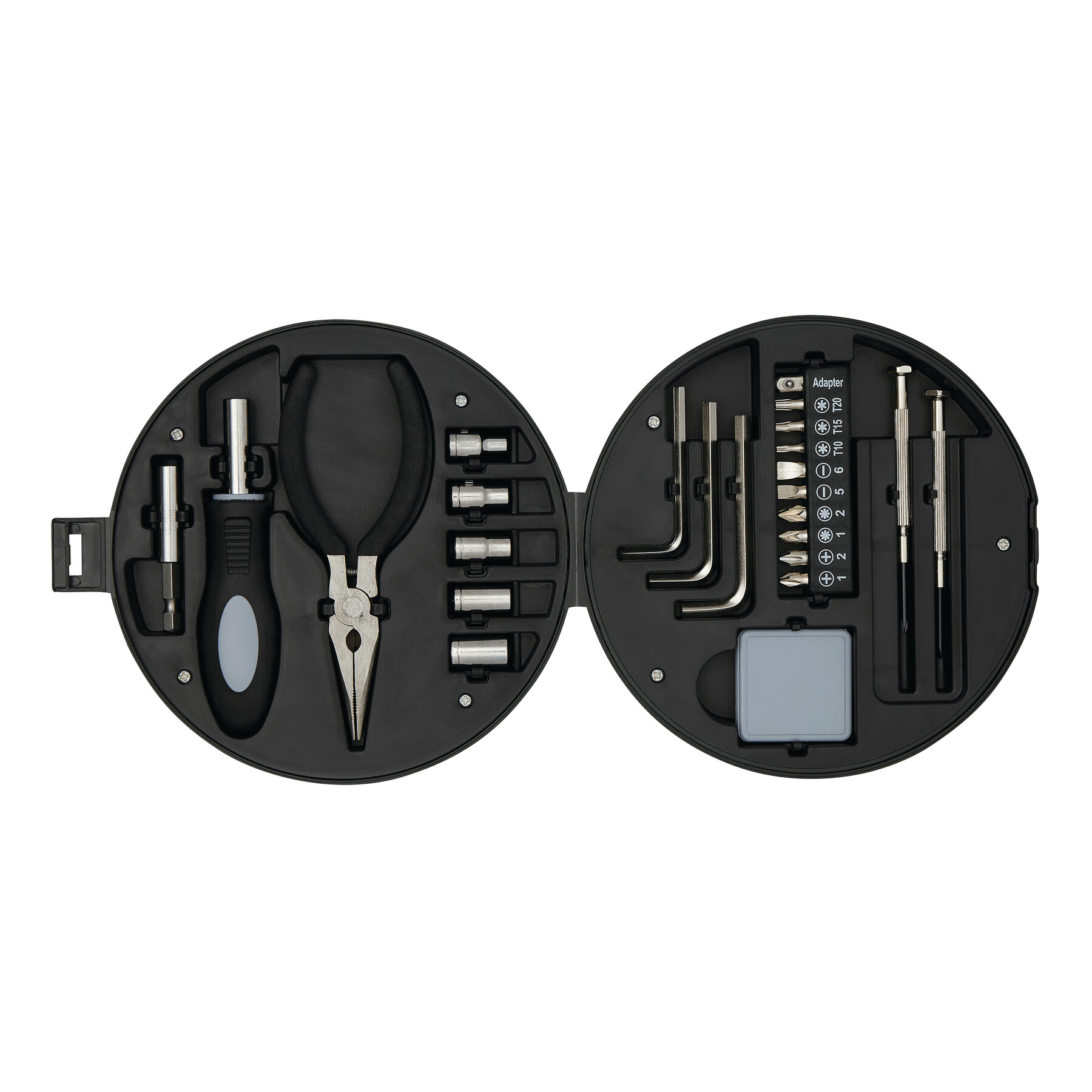 Zestaw narzędzi w kształcie opony samochodowej. P106595I