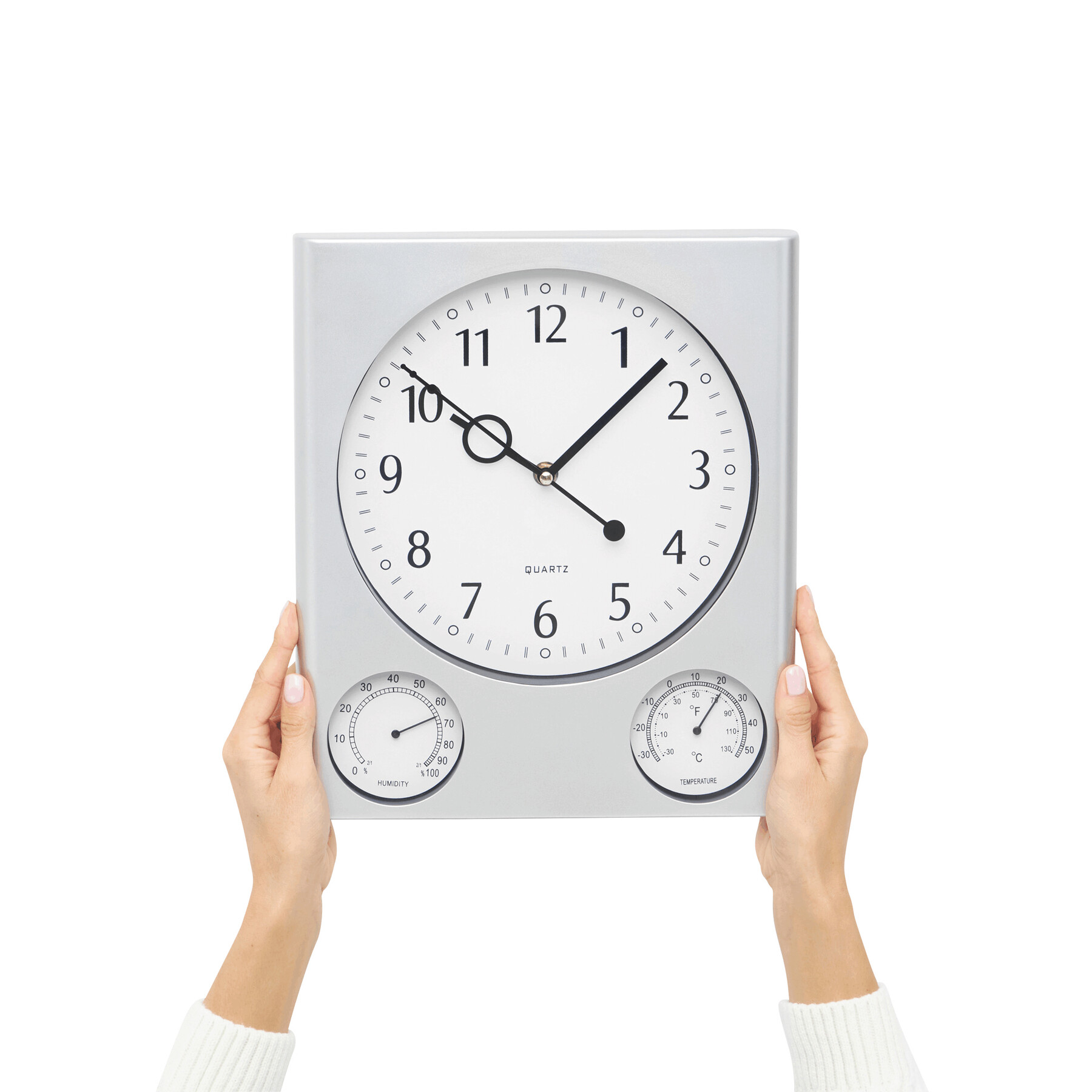 Prostokątny zegar ścienny SATURN P003771I