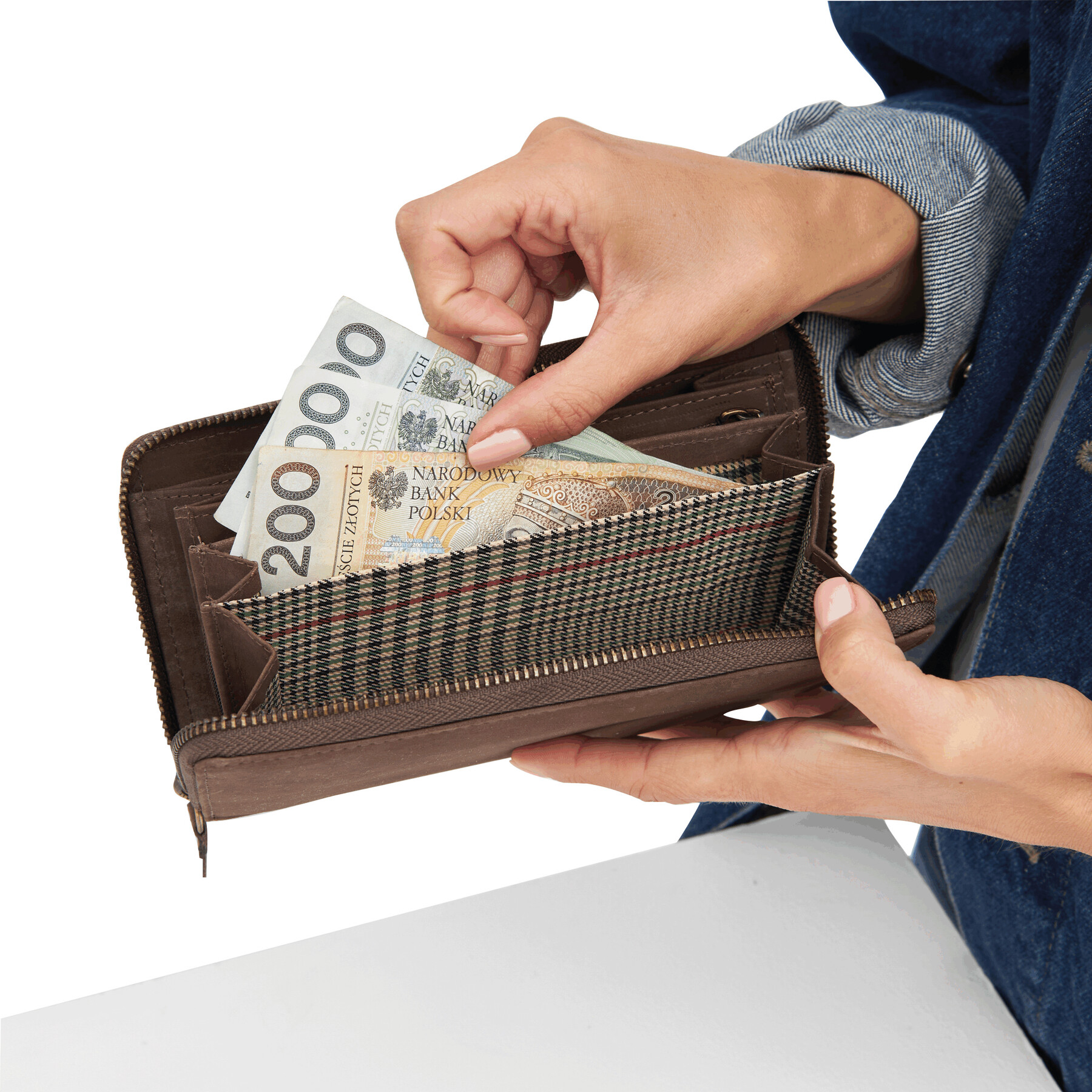 Portmonetka ze skóry naturalnej LADY P005445I