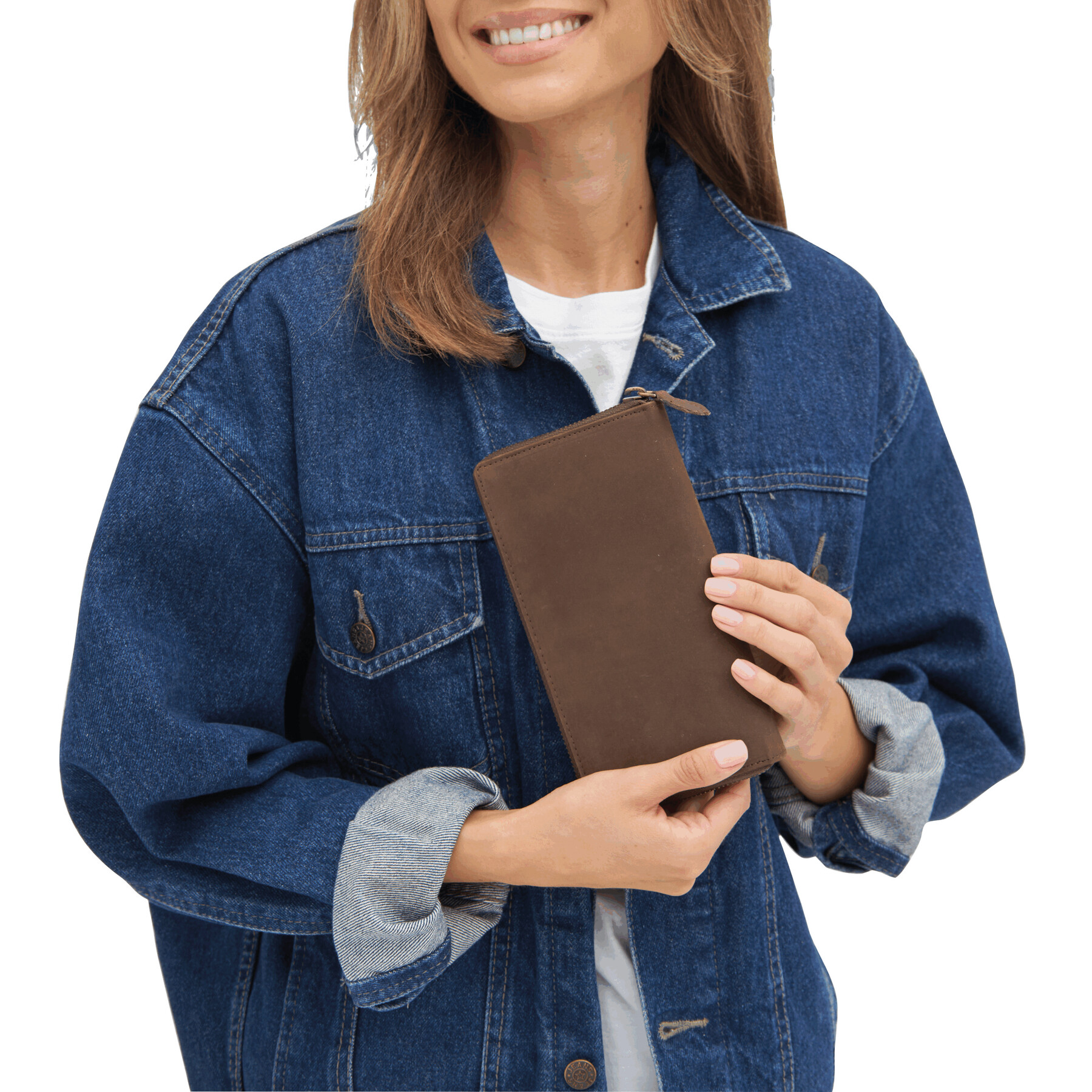 Portmonetka ze skóry naturalnej LADY P005445I