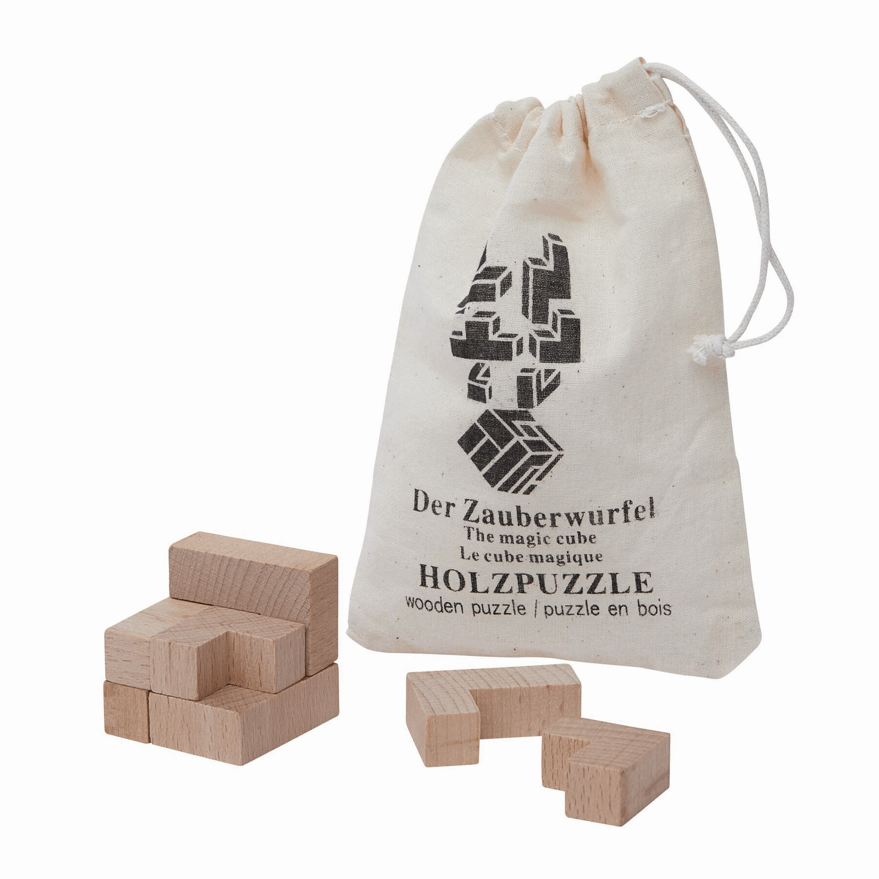 Trójwymiarowe puzzle drewniane CRAZY CUBE P003641I