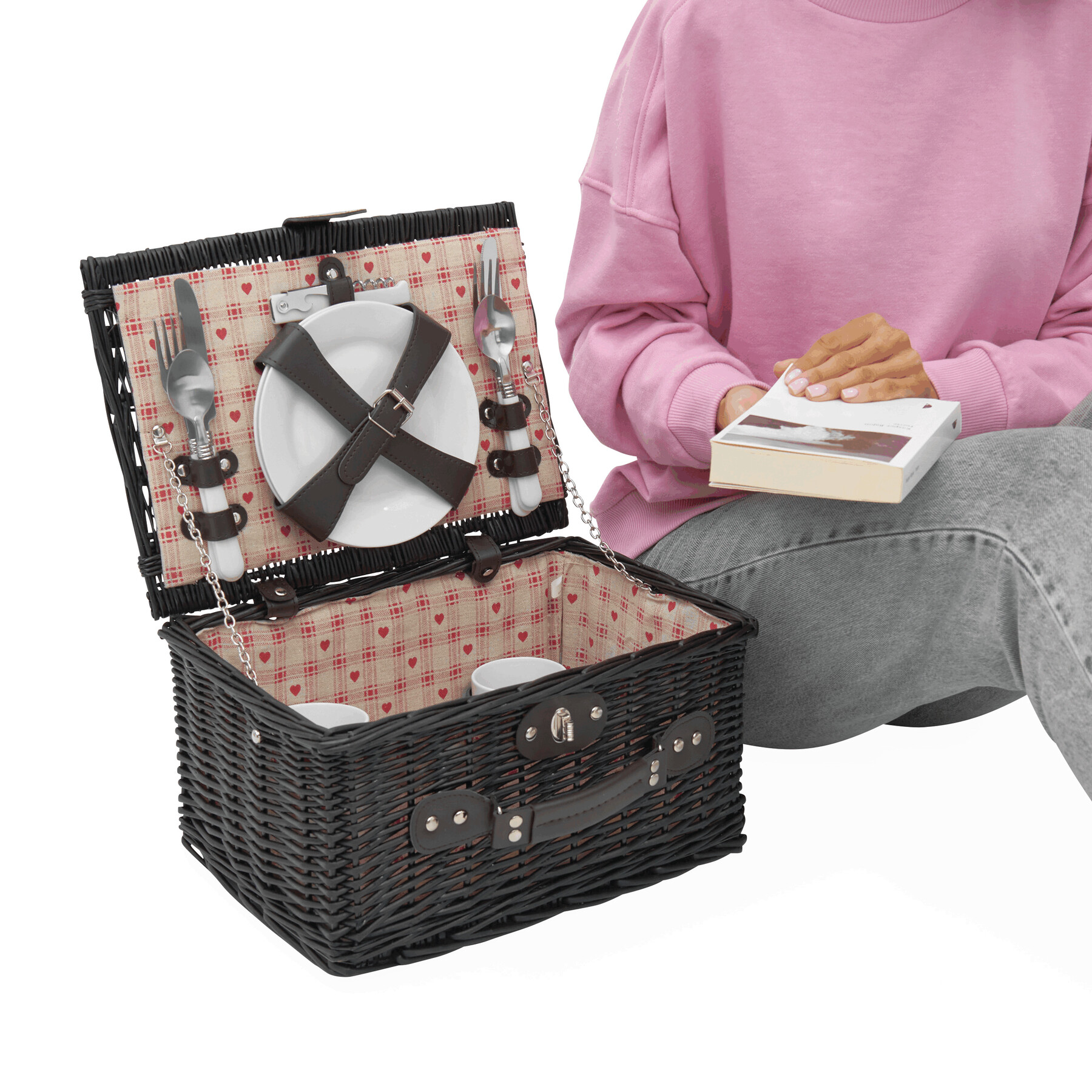 Wiklinowy kosz piknikowy SUNSET PARK P005202I