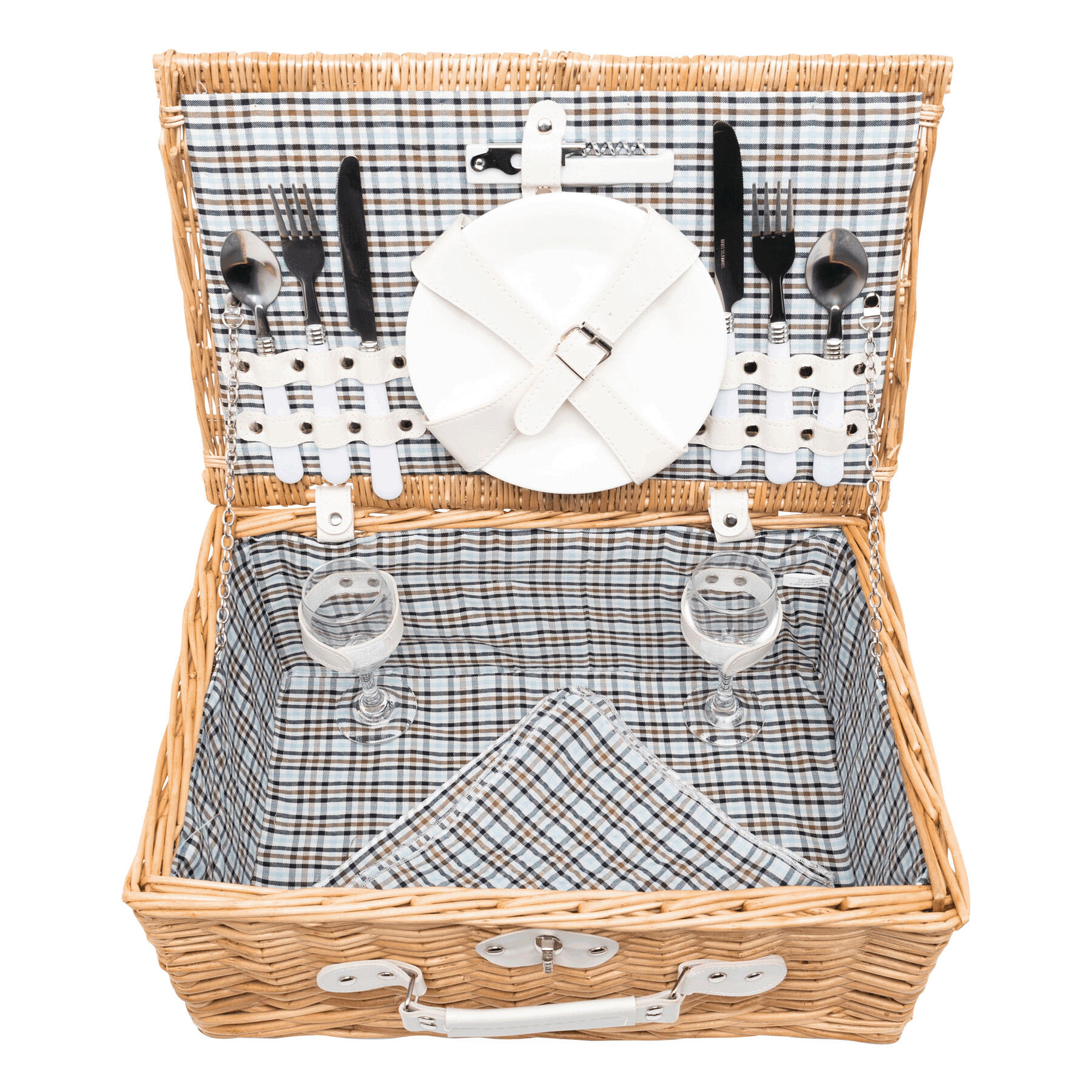 Wiklinowy koszyk piknikowy KINGS PARK P006419I