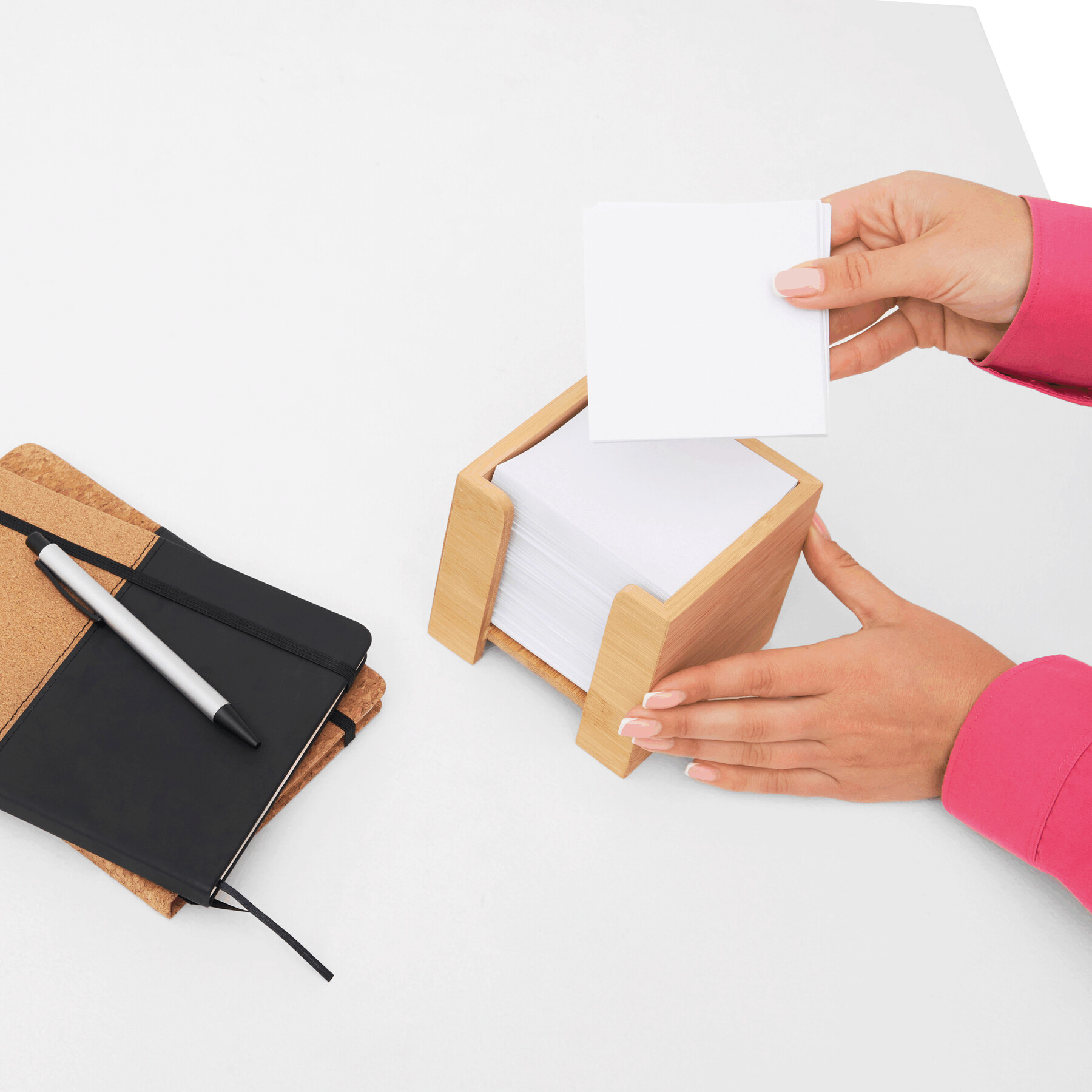 Pudełko na karteczki NEVER FORGET BAMBOO P051398I