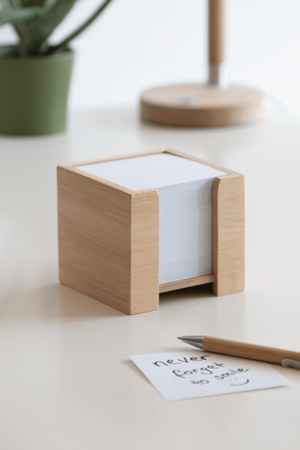 Pudełko na karteczki NEVER FORGET BAMBOO P051398I