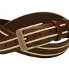 Pasek skórzany P112400D brązowy