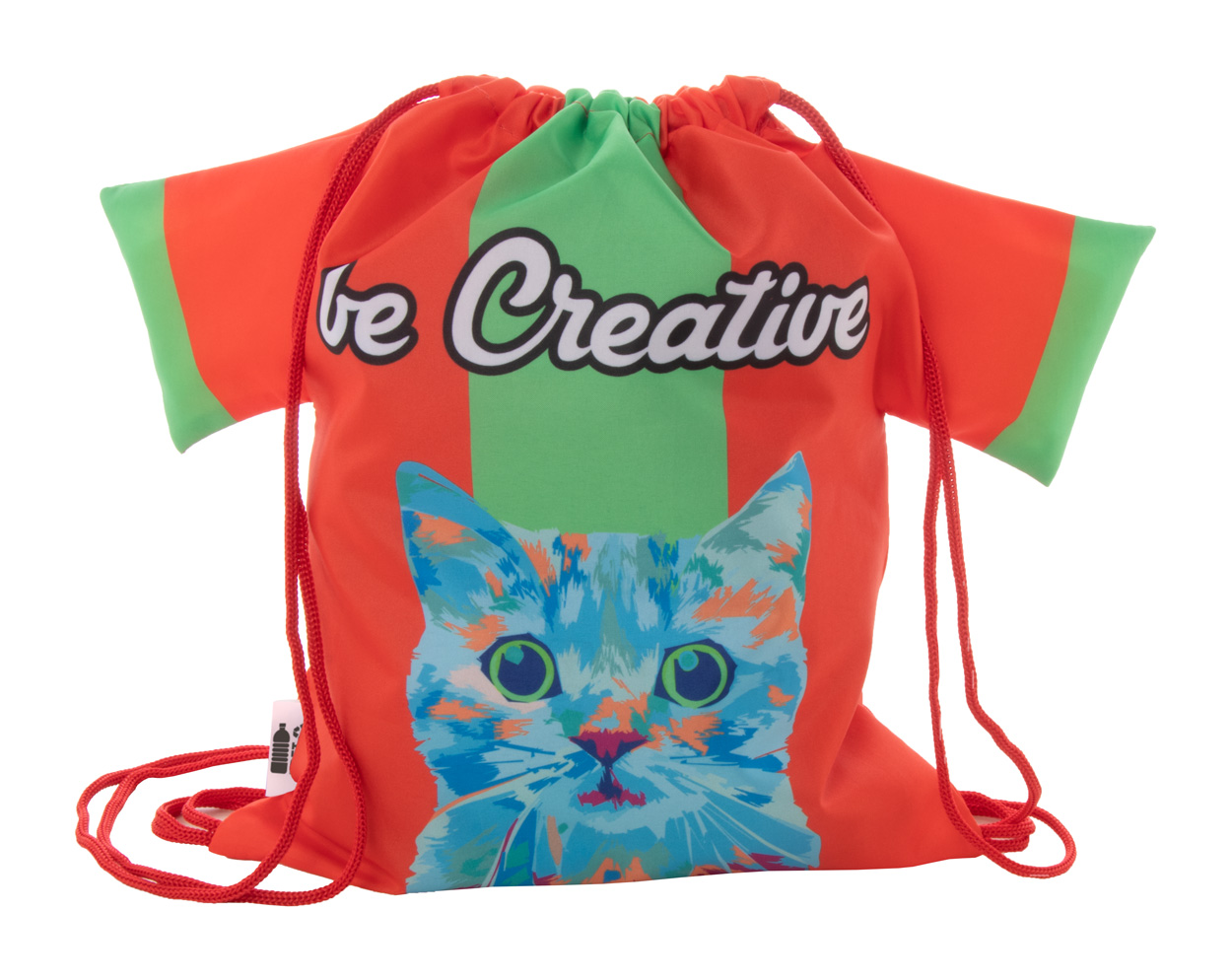 Personalizowany worek ze sznurkami dla dzieci CreaDraw T Kids RPET P116492D AN-AP716553-W