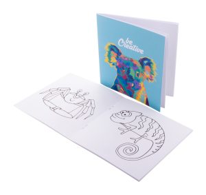 Personalizowany zestaw do kolorowania / kredki / zwierzęta P116501D