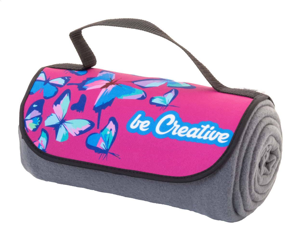 Personalizowany koc polarowy RPET P117216D szary
