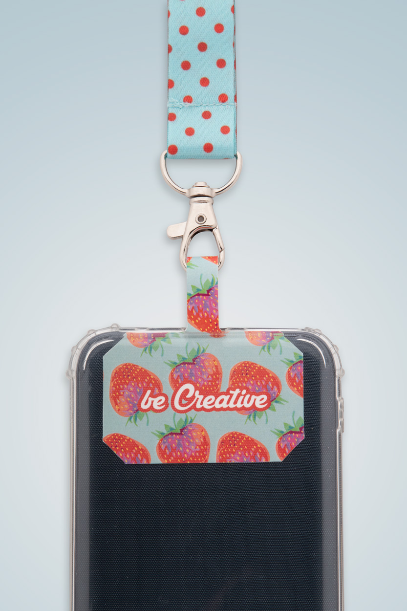 Personalizowana smycz/uchwyt na telefon RPET P117174D