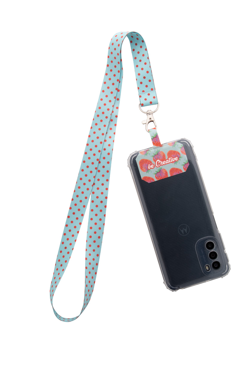 Personalizowana smycz/uchwyt na telefon RPET P117174D