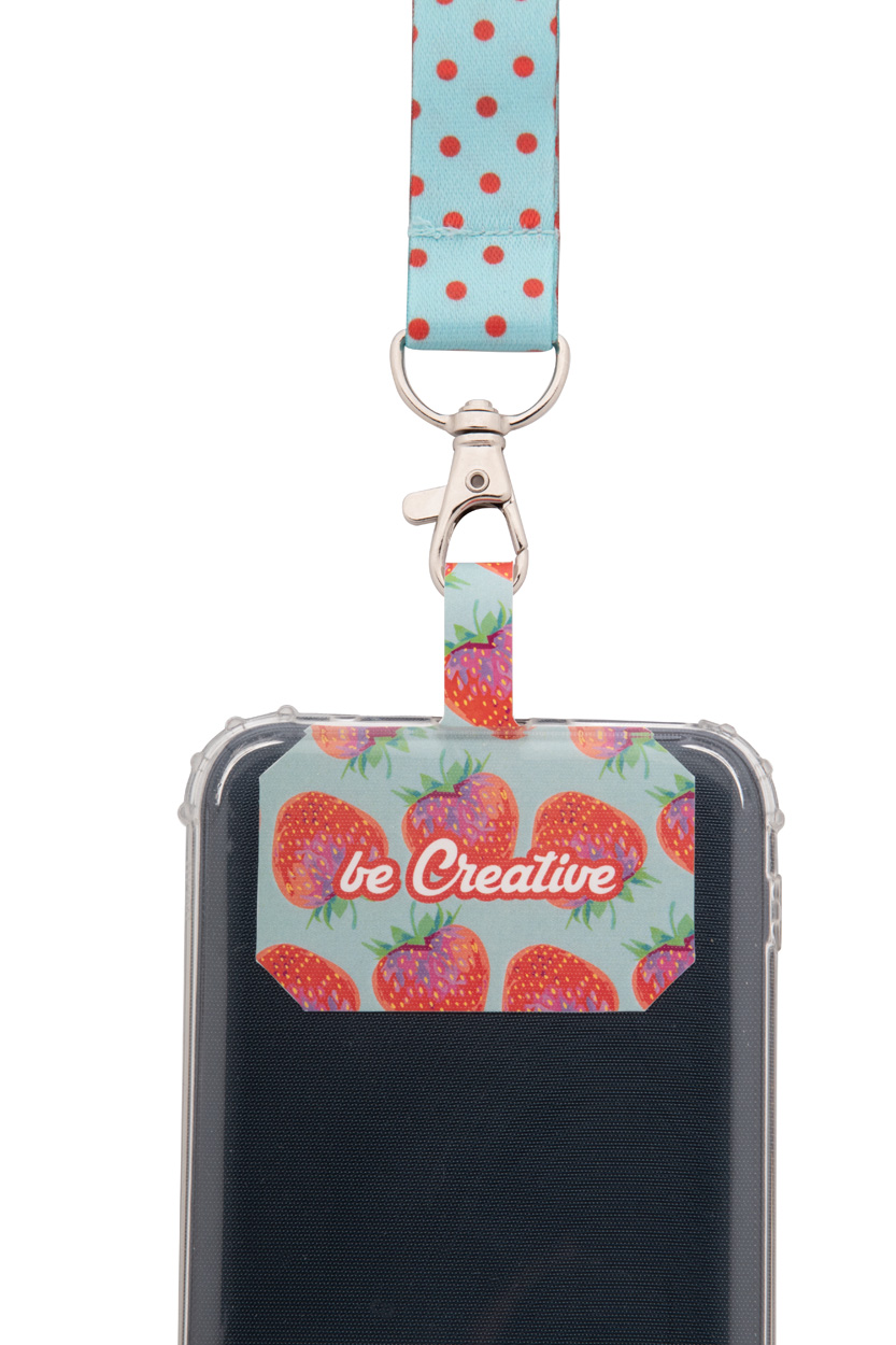 Personalizowana smycz/uchwyt na telefon RPET P117174D