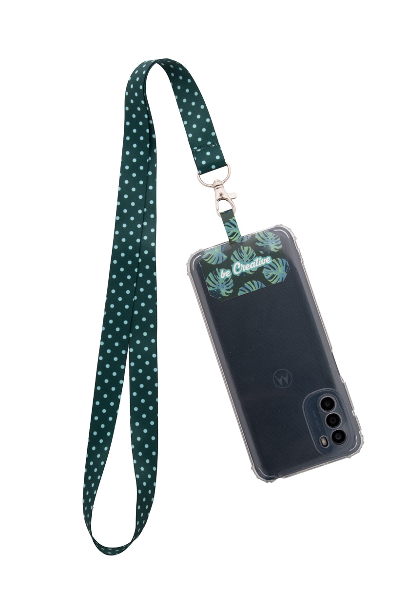 Personalizowana smycz/uchwyt na telefon RPET P117174D