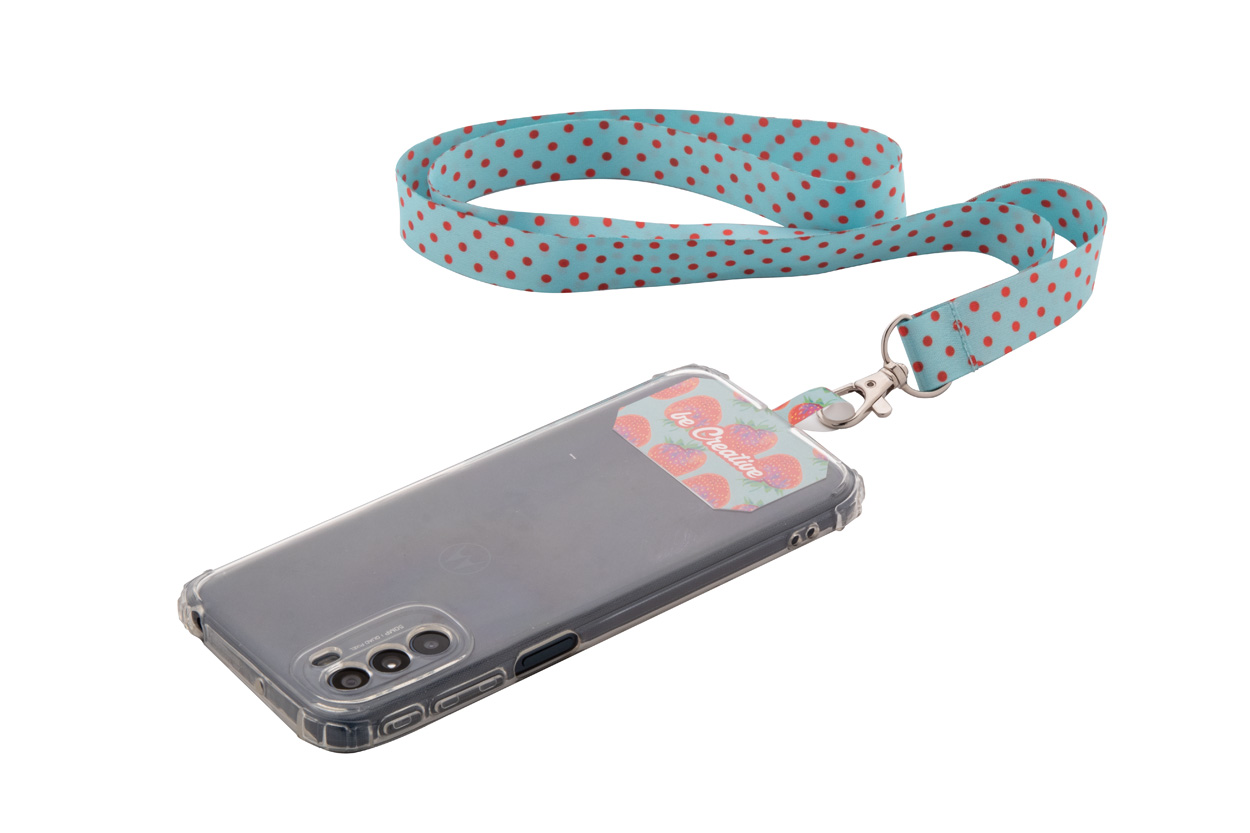 Personalizowana smycz/uchwyt na telefon RPET P117174D