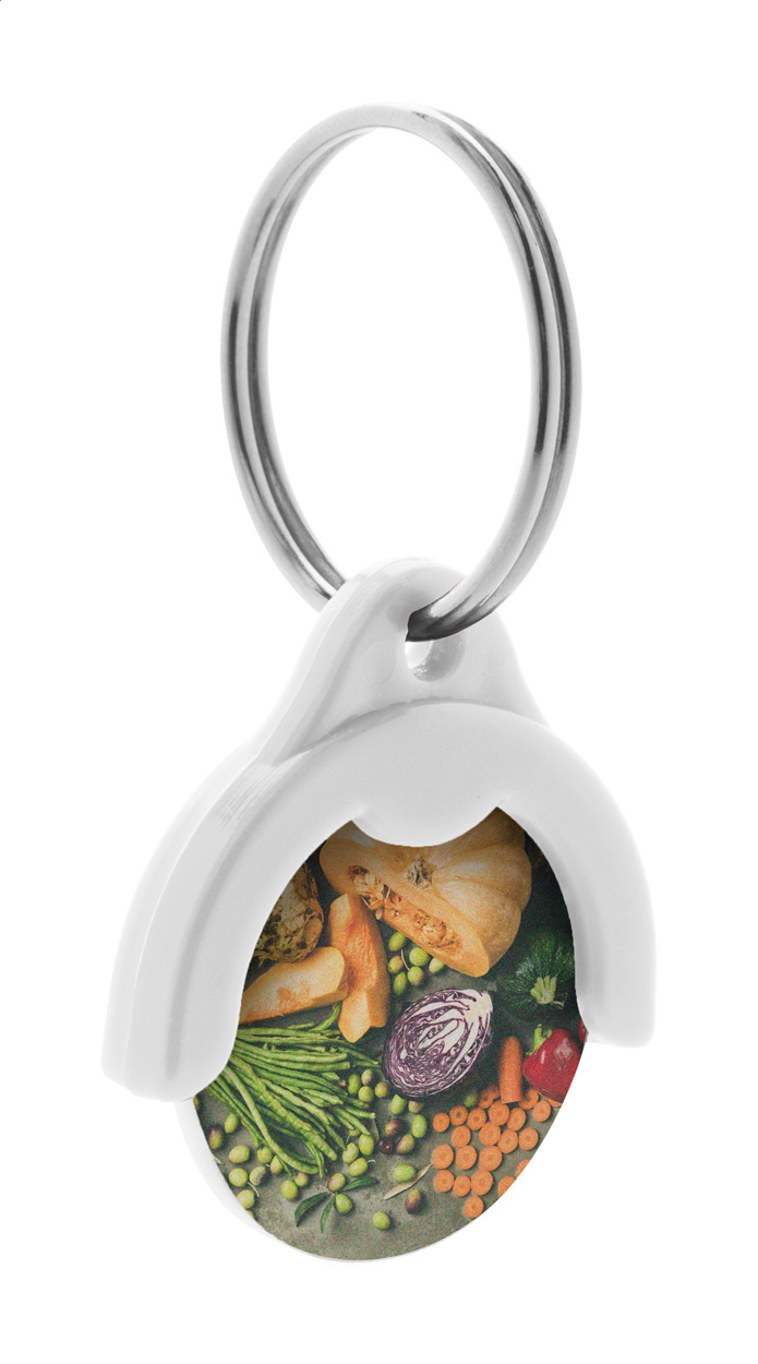 żeton do wózków sklepowych z brelokiem P110319D AN-AP718114-W