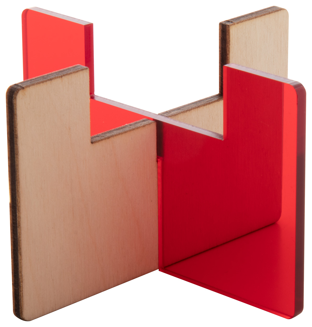 Podstawka pod świecę P112872D transparentny czerwony