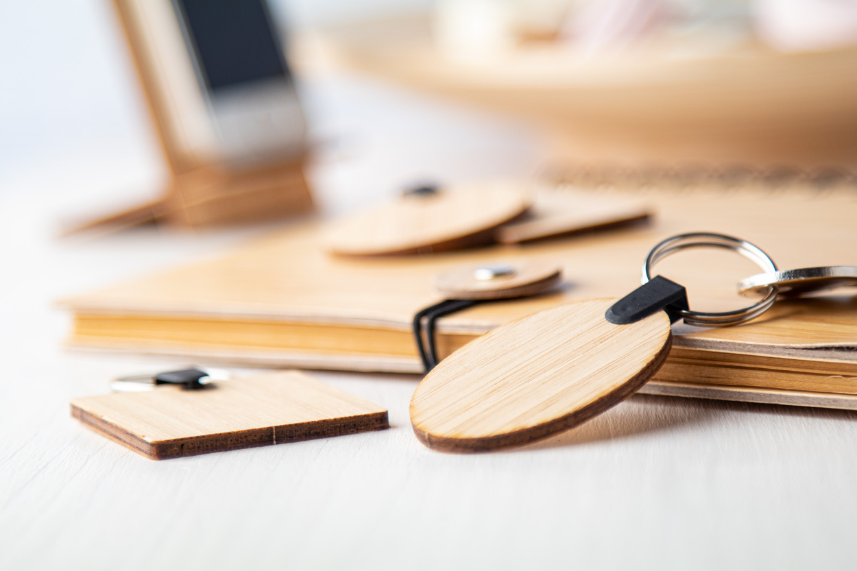 Brelok bambusowy - okrągły P113594D