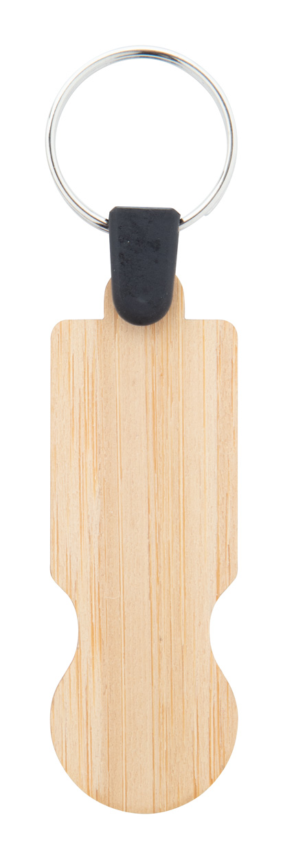 Bambusowy brelok - żeton do wózka P113598D