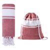Ręcznik plażowy / worek ze sznurkami P117352D czerwony