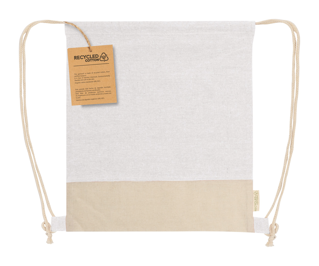 Worek ze sznurkami P120634D naturalny
