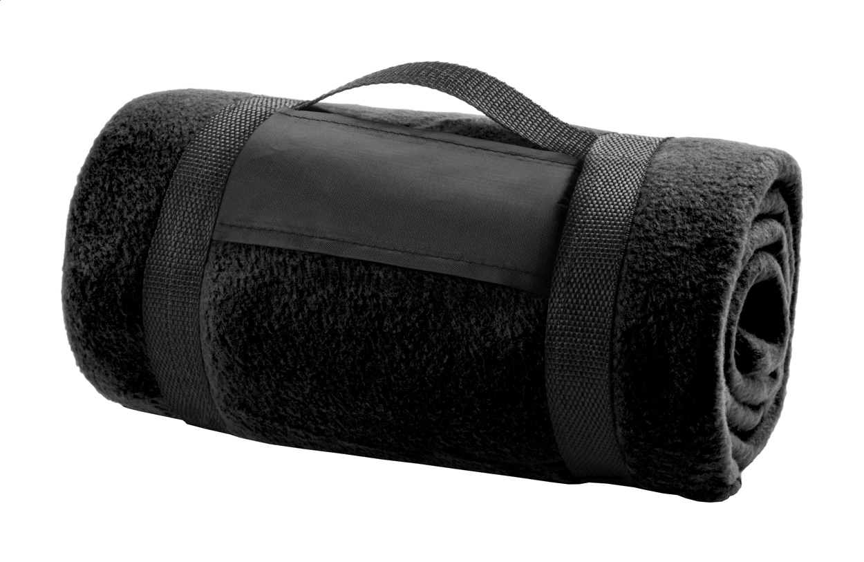 Koc polarowy P111074D czarny Koc polarowy P111074D czarny