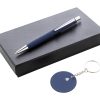Zestaw długopis i brelok P119287D ciemnoniebieski