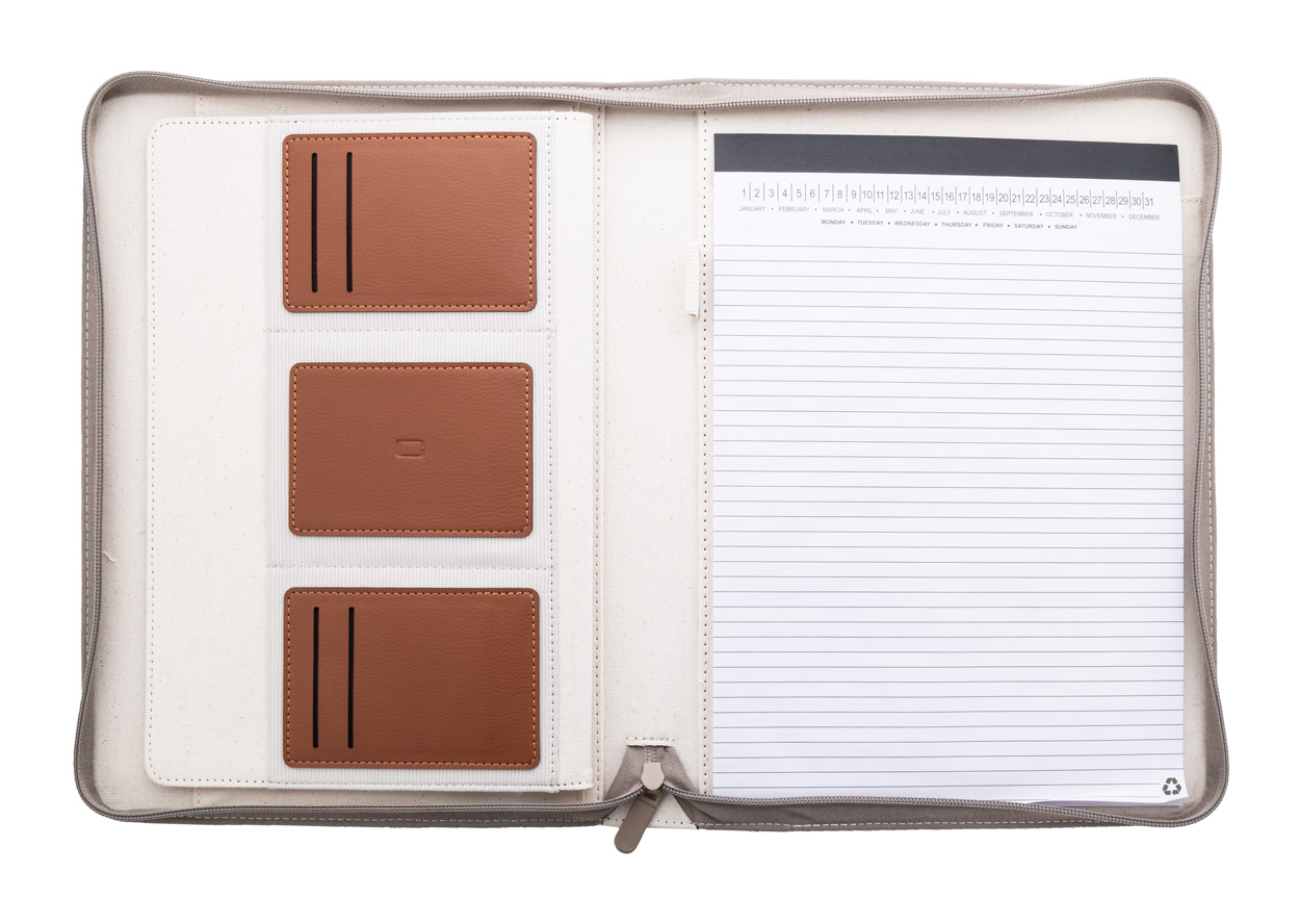 Teczka na dokumenty z płótna pochodzącego z recyklingu P118888D