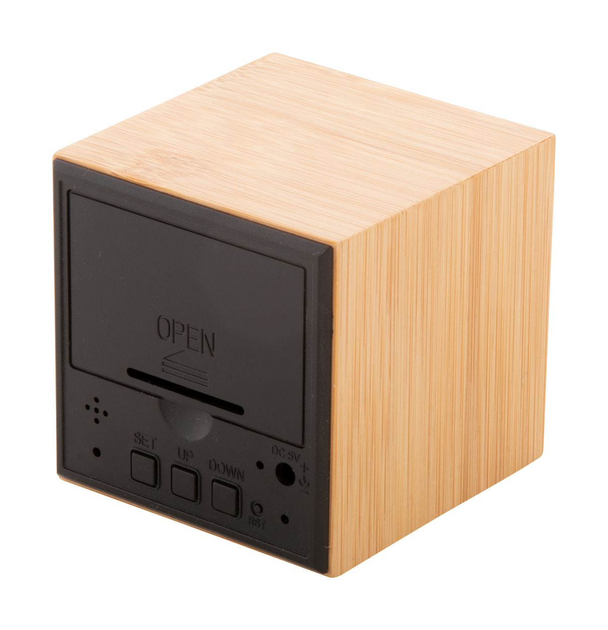 Bambusowy zegar z alarmem P114476D