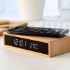 Bambusowa bezprzewodowa ładowarka i zegar P114712D
