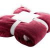 Koc polarowy - coral fleece P113706D burgund