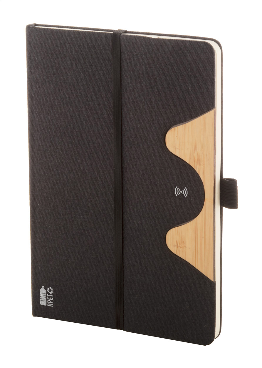 Notes z ładowarką indukcyjną RPET P117648D czarny