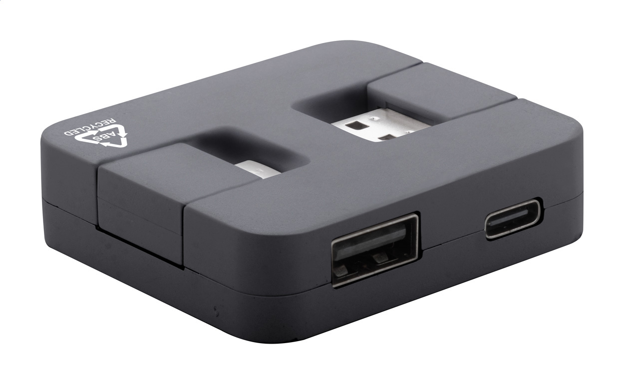 USB hub RABS P118350D czarny