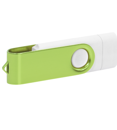 Pamięć USB PD-6 OTG P061196U biały / jasnozielony