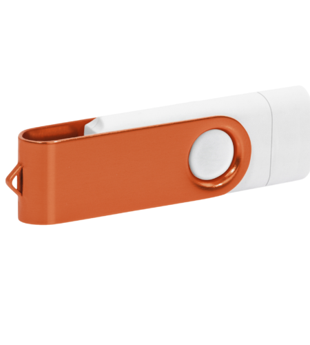 Pamięć USB PD-6 OTG P061196U biały / pomarańczowy