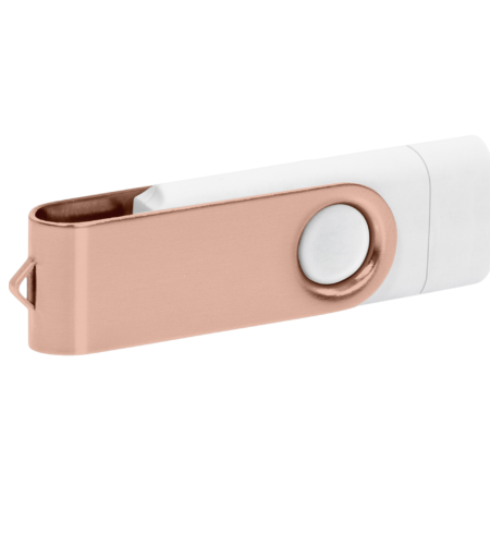 Pamięć USB PD-6 OTG P061196U biały / rose gold