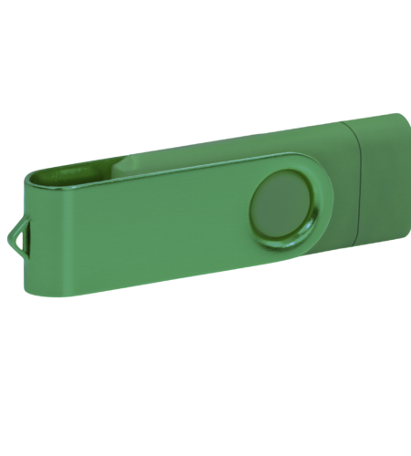 Pamięć USB PD-6 OTG P061196U ciemnozielony / ciemno zielony