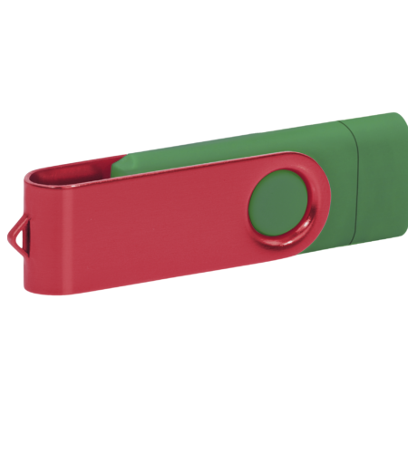 Pamięć USB PD-6 OTG P061196U ciemnozielony / czerwony
