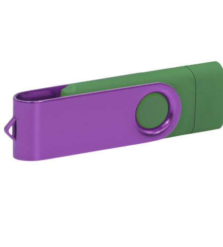 Pamięć USB PD-6 OTG P061196U ciemnozielony / fioletowy