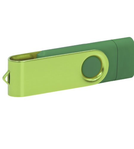 Pamięć USB PD-6 OTG P061196U ciemnozielony / jasno zielony