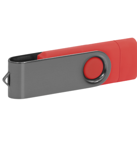 Pamięć USB PD-6 OTG P061196U czerwony / grafitowy