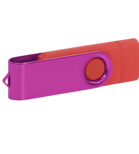 Pamięć USB PD-6 OTG P061196U czerwony / różowy
