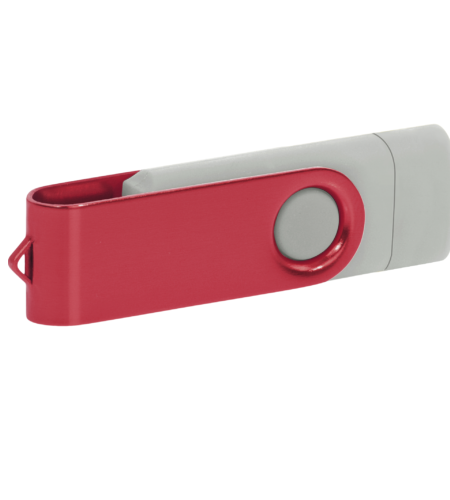 Pamięć USB PD-6 OTG P061196U jasnoszary / czerwony