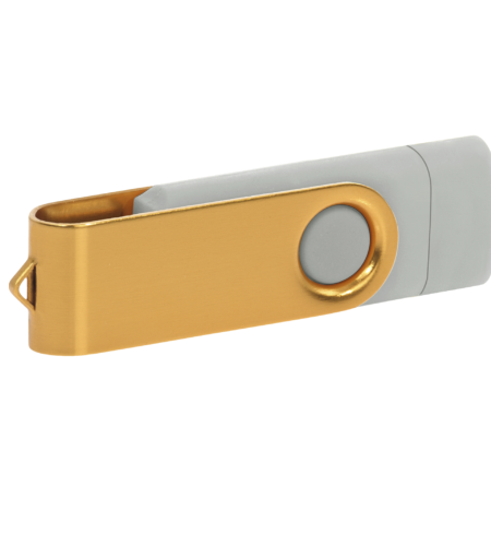 Pamięć USB PD-6 OTG P061196U jasnoszary / złoty