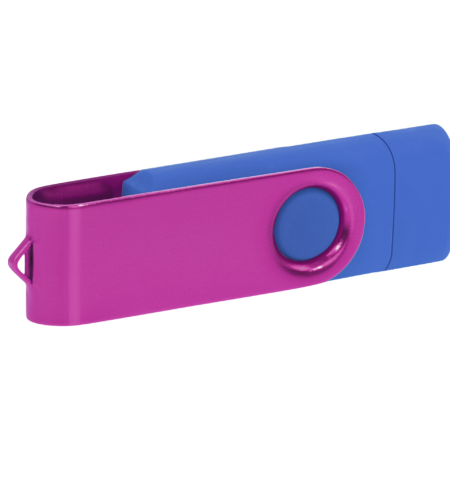 Pamięć USB PD-6 OTG P061196U niebieski / różowy