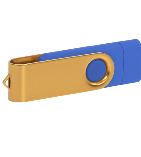 Pamięć USB PD-6 OTG P061196U niebieski / złoty