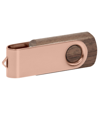 Pamięć USB PD-6 Wood P060499U brąz / rose gold