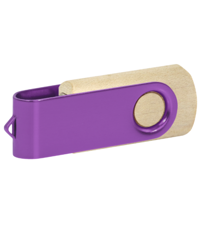 Pamięć USB PD-6 Wood P060499U jasny brąz / fioletowy