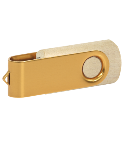 Pamięć USB PD-6 Wood P060499U jasny brąz / złoty